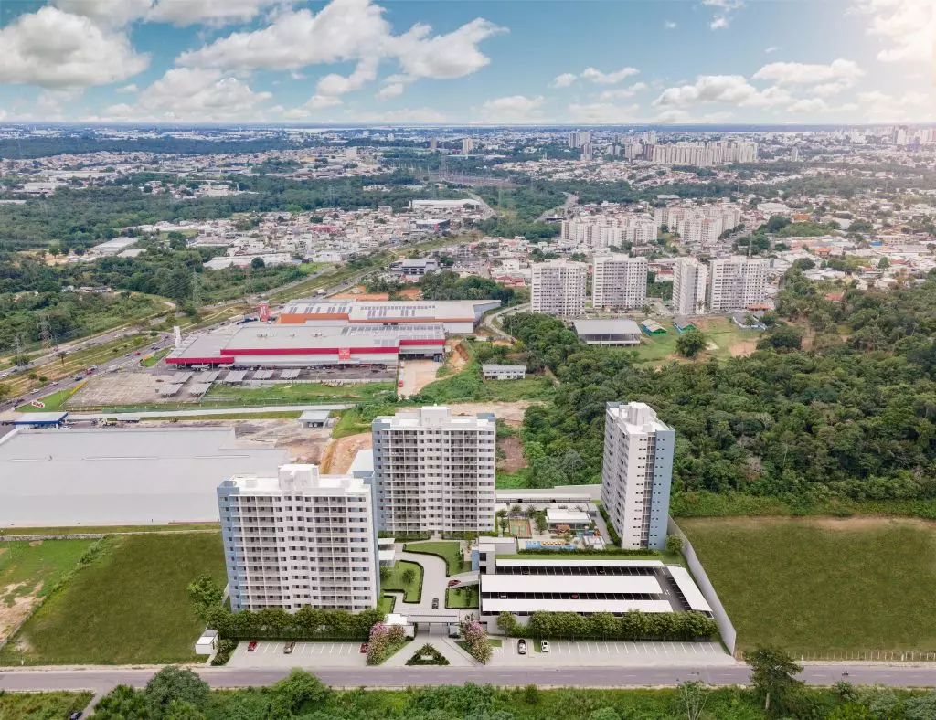 Mapa de localização do Parque das Torres
